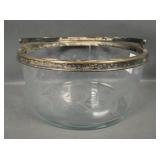 Signed HAWKES Crystal Sterling Sugar Bucket