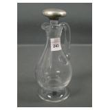 Crystal Monogrammed Cruet With Sterling Top