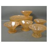 5 Consolidated Amber Wash 5 Fruit Dessert Sets