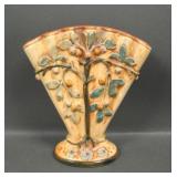 Weller Pottery Apple Tree Fan vase