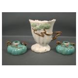 Three Roseville Pottery Ming Tree Items