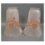 Two Tarentum Intaglio Grape Lamp Shades