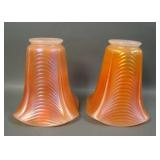 2 N'Wood Marigold/ Luna Pillar & Drape Lamp Shades
