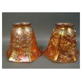 Two Imperial Marigold August Flower Lamp Shades