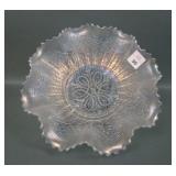 N'Wood White Hearts & Flowers Ruffled Bowl