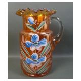N'Wood Dk Marigold Enameled Periwinkle Tankard