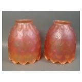 Two Imperial Nuart Marigold Artichoke Lamp Shades