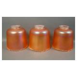 Three Macbeth- Evans Marigold Iridile Lamp Shades