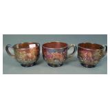 Three M'Burg Amethyst Multi Fruits Punch Cups