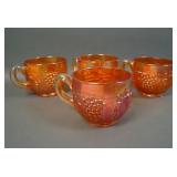4 N'Wood Marigold Stippled G&C Punch Cups