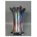 N'Wood Purple Squatty Thin Rib Vase