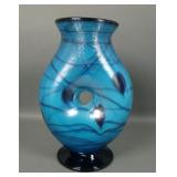 Dave Fetty Blue Hanging Hearts Braveheart  Vase