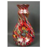 Dave Fetty Mosaic Art Glass Doughnut Hole Vase