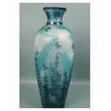 Kelsey/ Bonham Sand Carved "Plum Fern Crazy" Vase