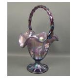Fenton Wisteria Stretch 75th Enameled Basket