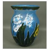 Kelsey Murphy "Textured Tulips" Cameo Glass Vase