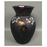 Fenton Amethyst Satin Heirloom Collection Vase