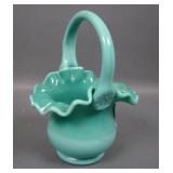 Fenton Sage Green  Slag "Sample" Basket
