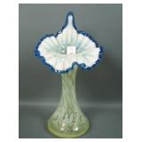 Fenton Topaz Opal Daisy & Fern JIp Vase