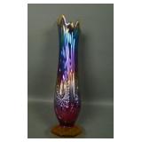 Indiana Red Iridised  Heirloom Swung Vase