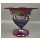 SGS Red Stretch OAK Decorated Compote