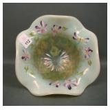 2003 Fenton Topaz Opal Ftd Decorated Bowl