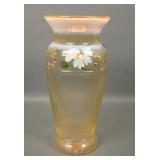 Fenton Blue Daisy / Silken Sand Adam Rib Vase