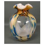 2003 Dave Fetty Windows Spatter Art Glass Vase