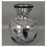 2007 Dave Fetty Hanging Hearts Art Glass Vase.