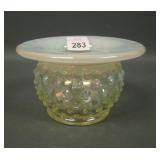 2001 Fenton HOACGA Vaseline Opal Hobnail Spittoon