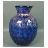 Dave Fetty Blue Metallic Controlled Bubble Vase