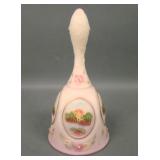 Fenton Burmese Medallion Decorated Bell