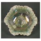Mosser Vaseline Opal Pony Bowl Ruffled Bowl