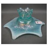 Fenton HOACGA Aqua Opal Candle Holder Whimsey