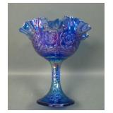 Fenton Cobalt Blue Iridised Persian Medallion