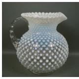 Vintage Fenton French Opal Hobnail Pitcher