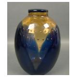 Dave Fetty Amber/ Cobalt Controlled Bubble Vase
