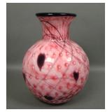 Dave Fetty Controlled Bubble Hanging Hearts Vase