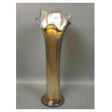 Fenton Aqua Fine Rib 10" Vase