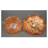 Two Fenton Marigold Carnival Glass Bowls