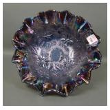 Fenton Purple Carnival Glass  Good Luck Bowl