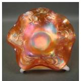 Fenton Marigold Ruffled Kittens Bowl