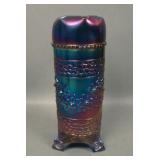 Fenton Blue Orange Tree Ftd Hatpin Holder