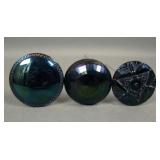 Lot of Three Vintage Carnival Glass Hatpins