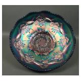 Fenton Blue Birds & Cherries Lg ICS Bowl