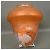 Czech Iridised Decorated Lamp Shade
