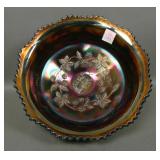 Fenton Green Butterfly & Berry Master Berry Bowl