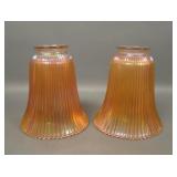 Two Imperial Nuart Pastel Marigold Lamp Shades