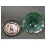 Two Fenton Carnival Glass Items