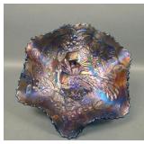 Fenton Blue Peacock @ Urn 6 Ruffled Bowl